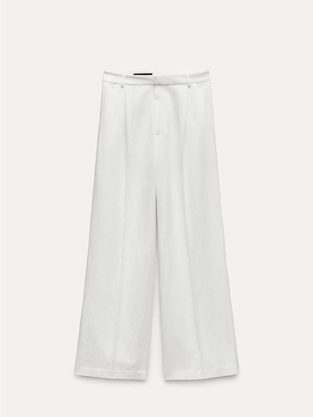 Zara White Wide-Leg Trousers